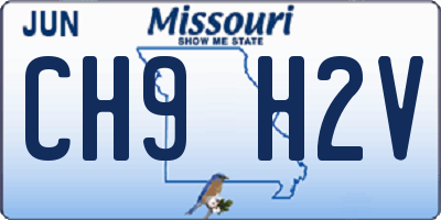 MO license plate CH9H2V