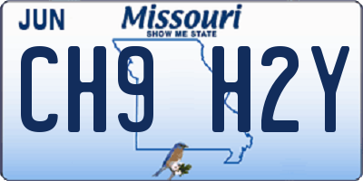 MO license plate CH9H2Y