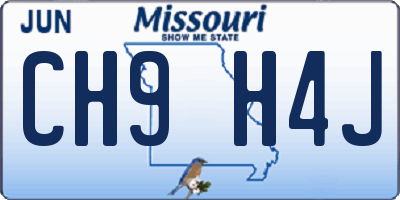 MO license plate CH9H4J