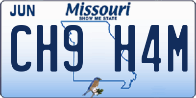 MO license plate CH9H4M