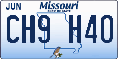 MO license plate CH9H4O