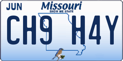 MO license plate CH9H4Y