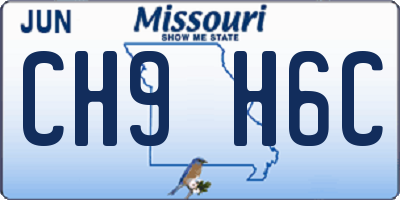 MO license plate CH9H6C