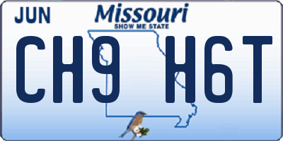 MO license plate CH9H6T