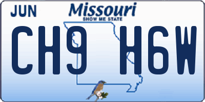MO license plate CH9H6W