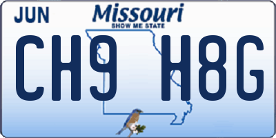 MO license plate CH9H8G