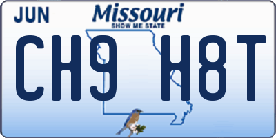 MO license plate CH9H8T