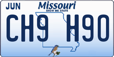 MO license plate CH9H9O