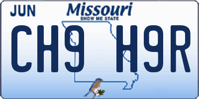 MO license plate CH9H9R