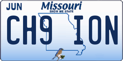 MO license plate CH9I0N