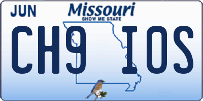 MO license plate CH9I0S