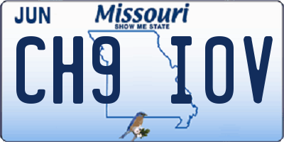 MO license plate CH9I0V