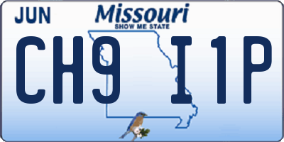 MO license plate CH9I1P