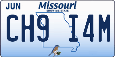 MO license plate CH9I4M