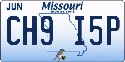 MO license plate CH9I5P