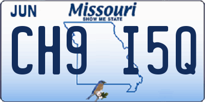 MO license plate CH9I5Q