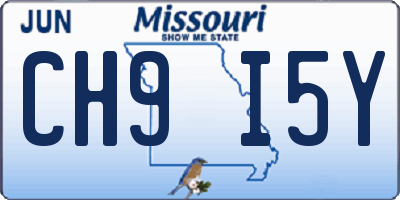 MO license plate CH9I5Y