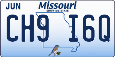 MO license plate CH9I6Q
