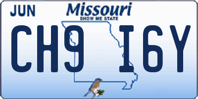 MO license plate CH9I6Y