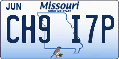 MO license plate CH9I7P