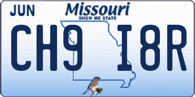 MO license plate CH9I8R