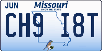 MO license plate CH9I8T