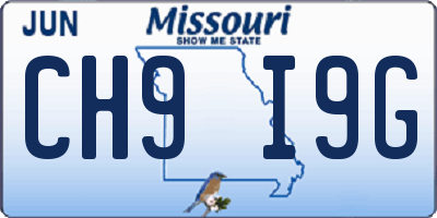 MO license plate CH9I9G