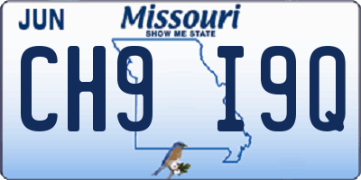 MO license plate CH9I9Q