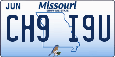 MO license plate CH9I9U