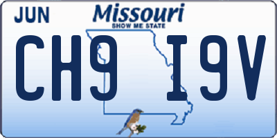 MO license plate CH9I9V