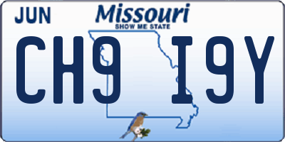 MO license plate CH9I9Y