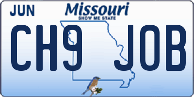MO license plate CH9J0B