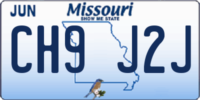 MO license plate CH9J2J