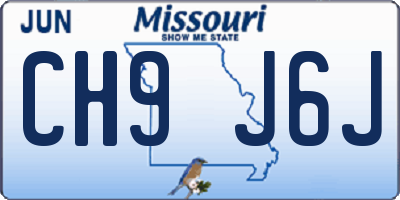 MO license plate CH9J6J