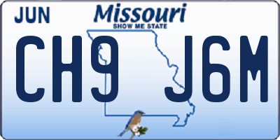 MO license plate CH9J6M
