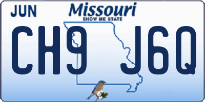 MO license plate CH9J6Q