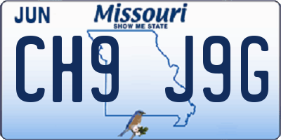 MO license plate CH9J9G
