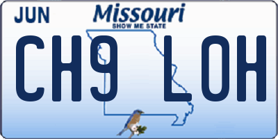 MO license plate CH9L0H