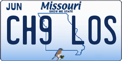 MO license plate CH9L0S
