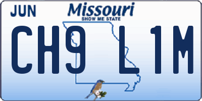 MO license plate CH9L1M