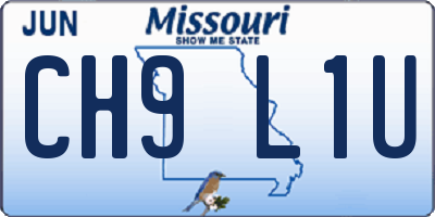MO license plate CH9L1U