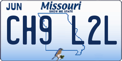 MO license plate CH9L2L