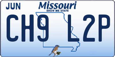 MO license plate CH9L2P