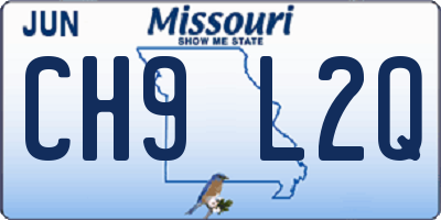 MO license plate CH9L2Q