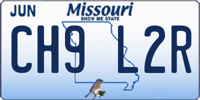 MO license plate CH9L2R