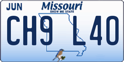 MO license plate CH9L4O