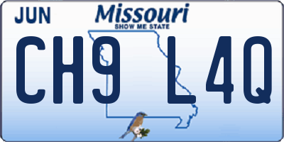 MO license plate CH9L4Q