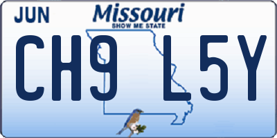 MO license plate CH9L5Y