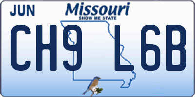 MO license plate CH9L6B