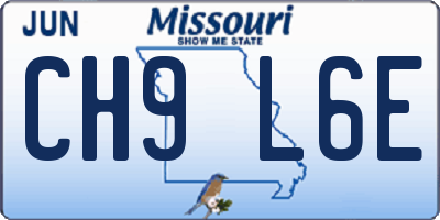 MO license plate CH9L6E